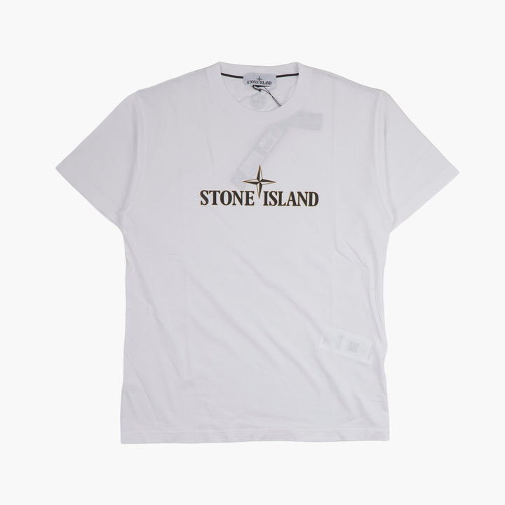 STONE ISLAND T-Shirt Uomo Logo Bianco - Abbigliamento Casual in Cotone di Alta Qualità