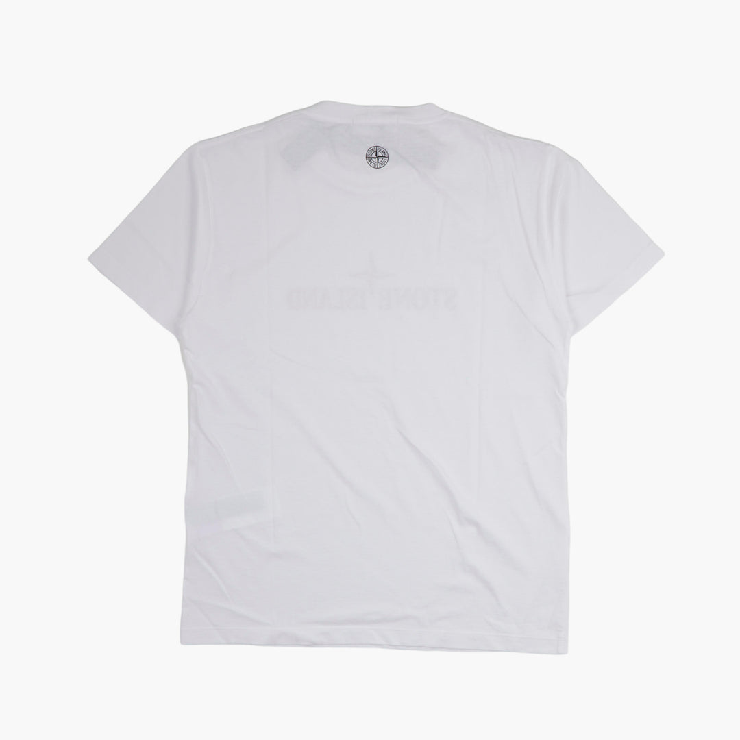 STONE ISLAND T-Shirt Uomo Logo Bianco - Abbigliamento Casual in Cotone di Alta Qualità