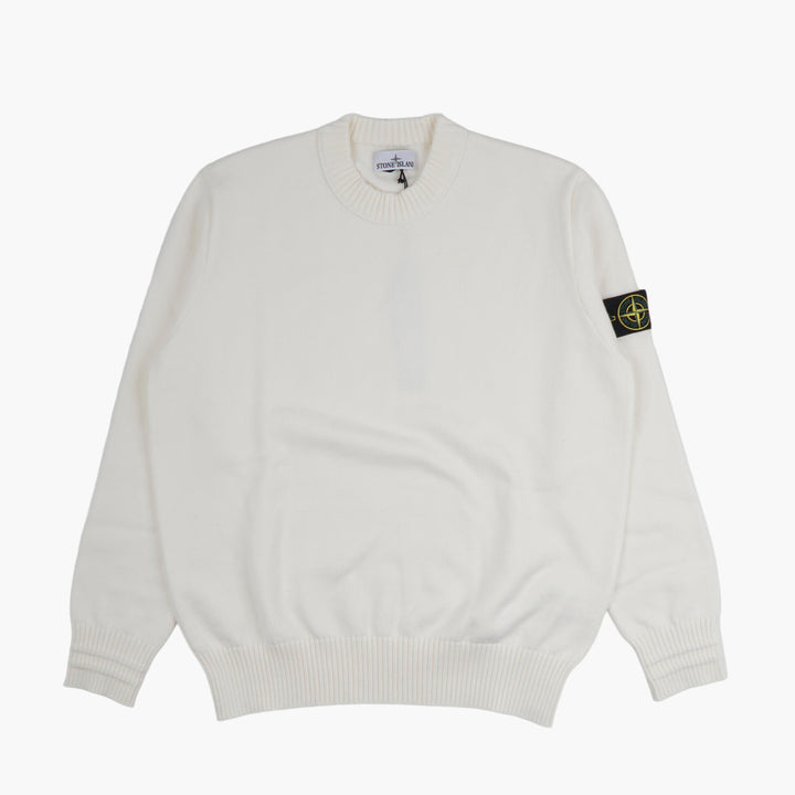 Stone Island Crewneck Wool Sweater in White