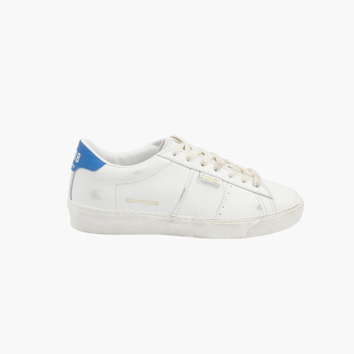 Golden Goose Match Star White-Blue Leather Sneakers (W)