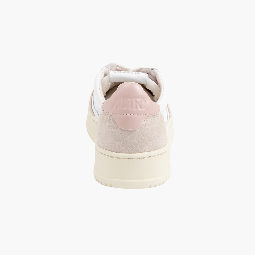 Sneakers classiche in pelle bianca da donna AUTRY con dettagli in pelle scamosciata