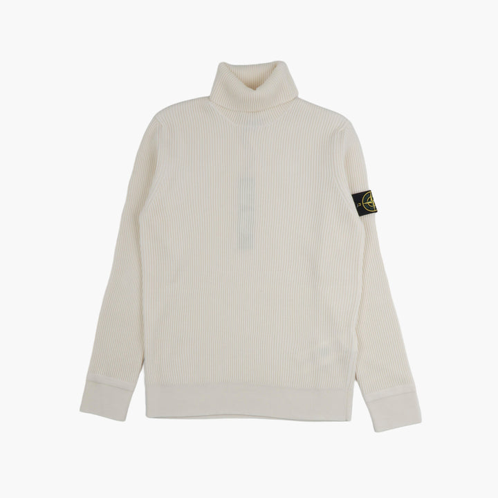 STONE ISLAND Bianco Wool Sweater