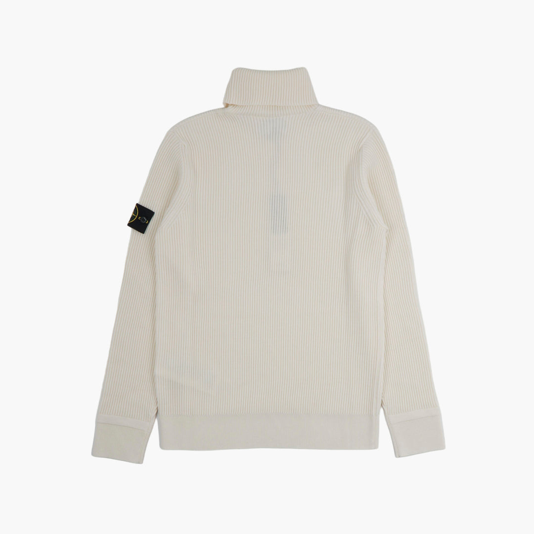 STONE ISLAND Bianco Wool Sweater