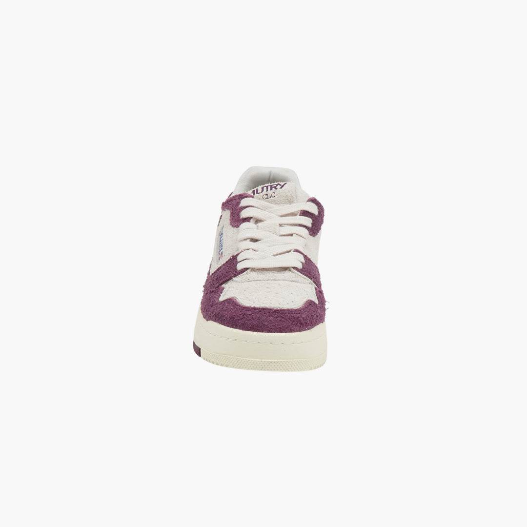 Sneakers AUTRY Crema-Bordeaux con Pelle Scamosciata