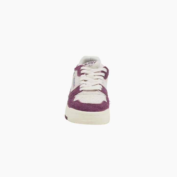 AUTRY Cream-Bordeaux Sneakers with Suede