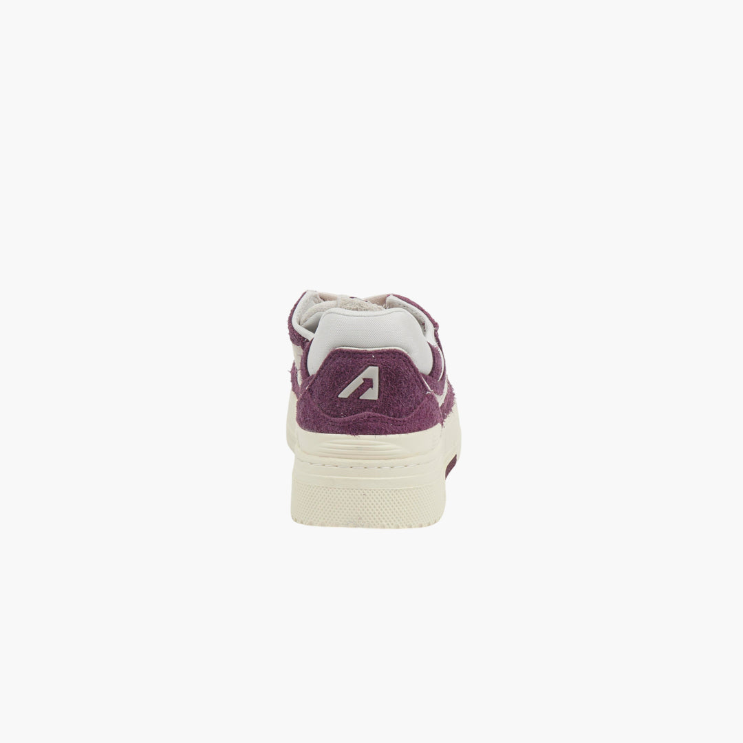 Sneakers AUTRY Crema-Bordeaux con Pelle Scamosciata