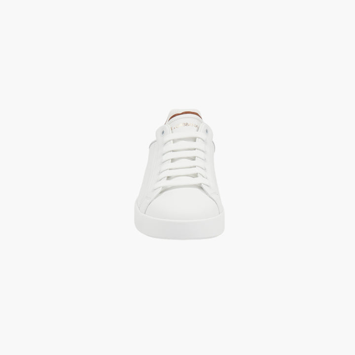 Dolce &amp; Gabbana Sneakers Uomo Bianco-Marrone Made in Italy