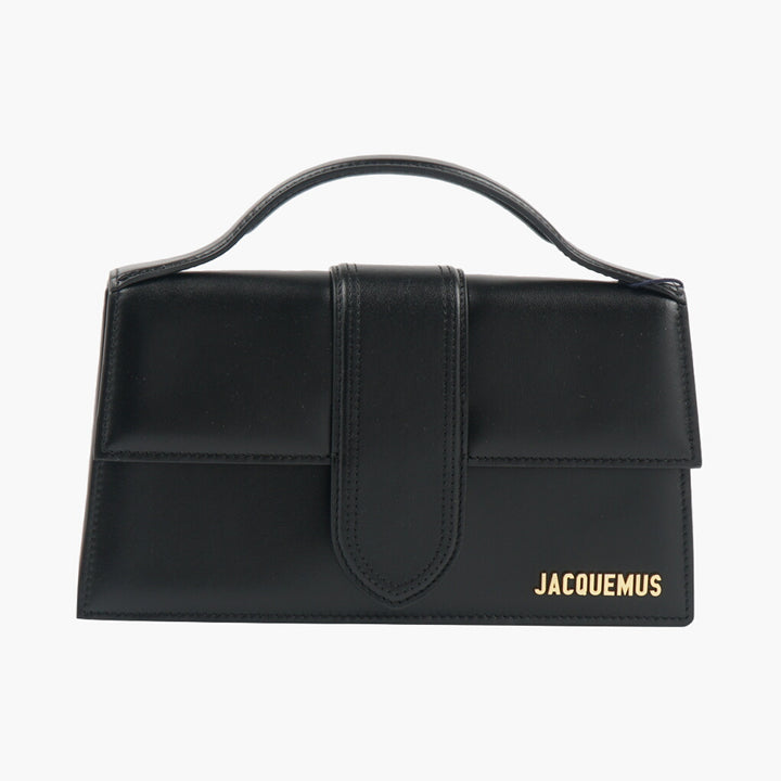 JACQUEMUS Nero Handbag with Iconic Gold Logo Detailing