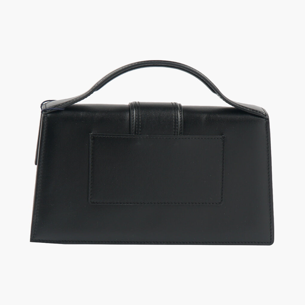 JACQUEMUS Nero Handbag with Iconic Gold Logo Detailing