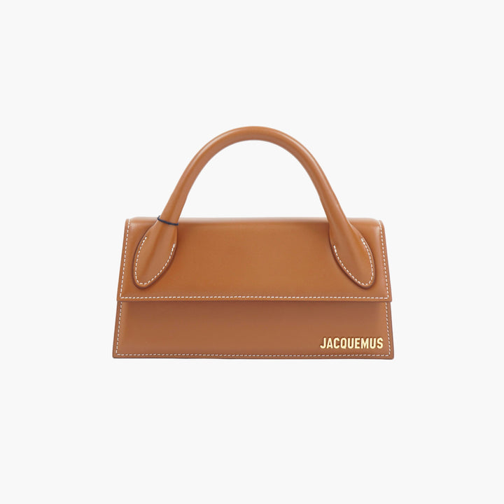 Borsa marrone JACQUEMUS con logo color oro