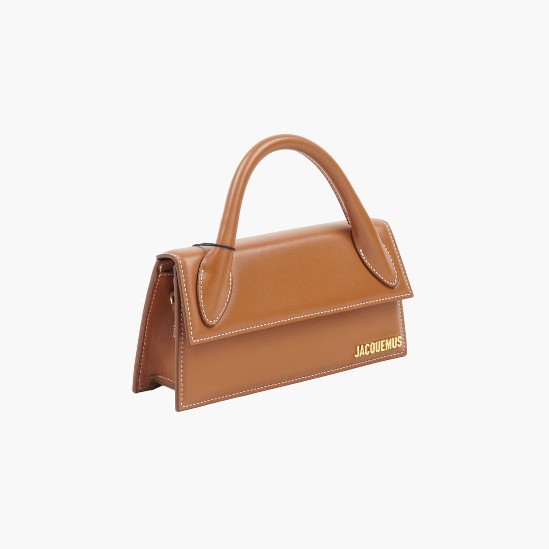 Borsa marrone JACQUEMUS con logo color oro