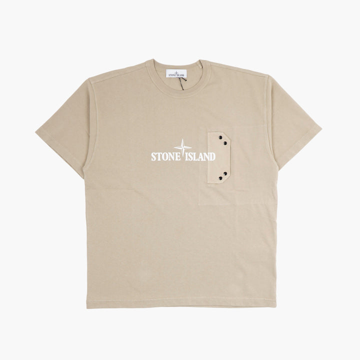 Stone Island Brown T-shirt - Classic Crew Neck with Iconic Branding