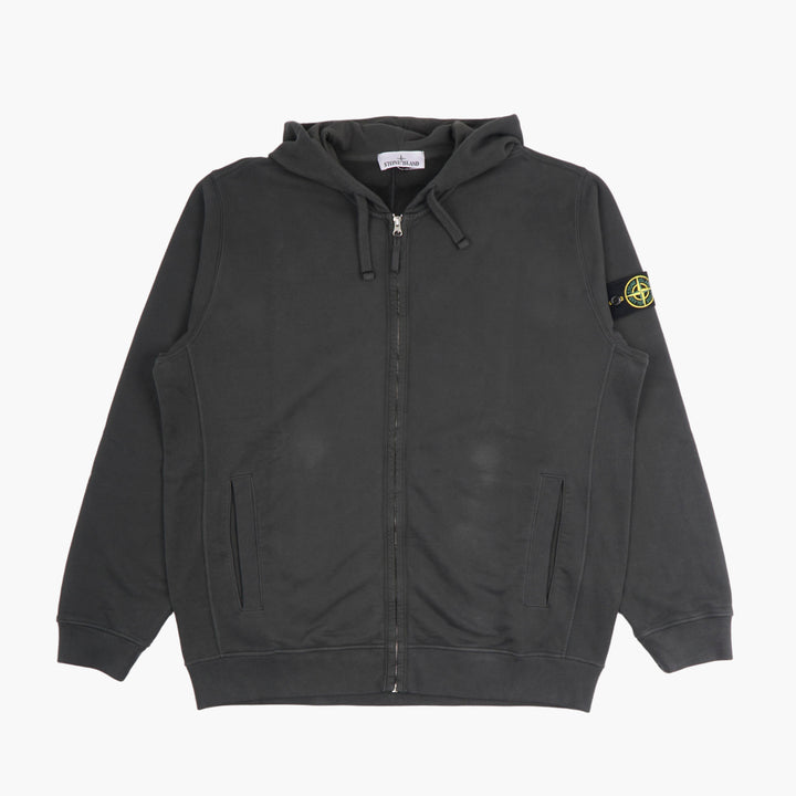 Felpa con cappuccio grigia Stone Island con toppa Signature Compass - Design comodo ed elegante