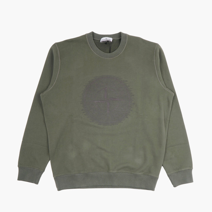 Stone Island Green Sweatshirt with Modern Embossed Design