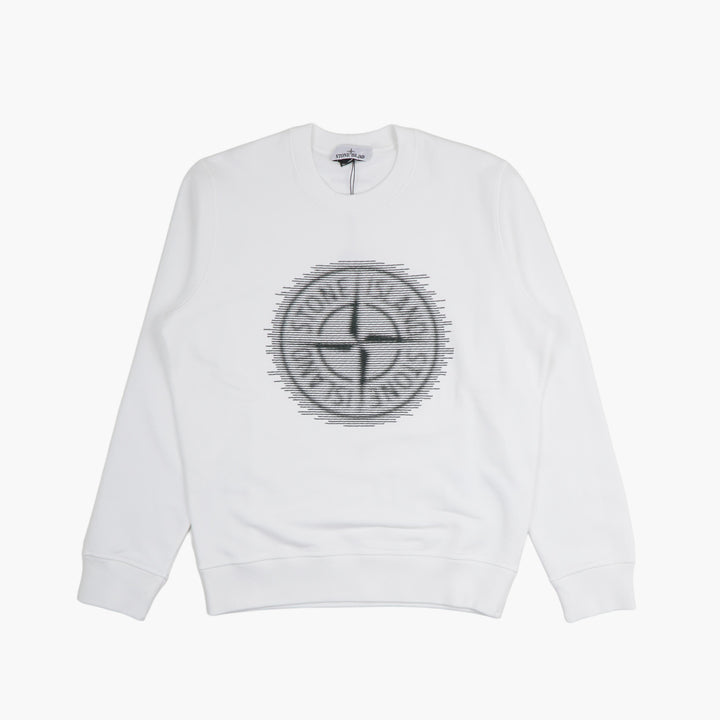 Stone Island White Sweatshirt - Iconic Design and Premium Quality