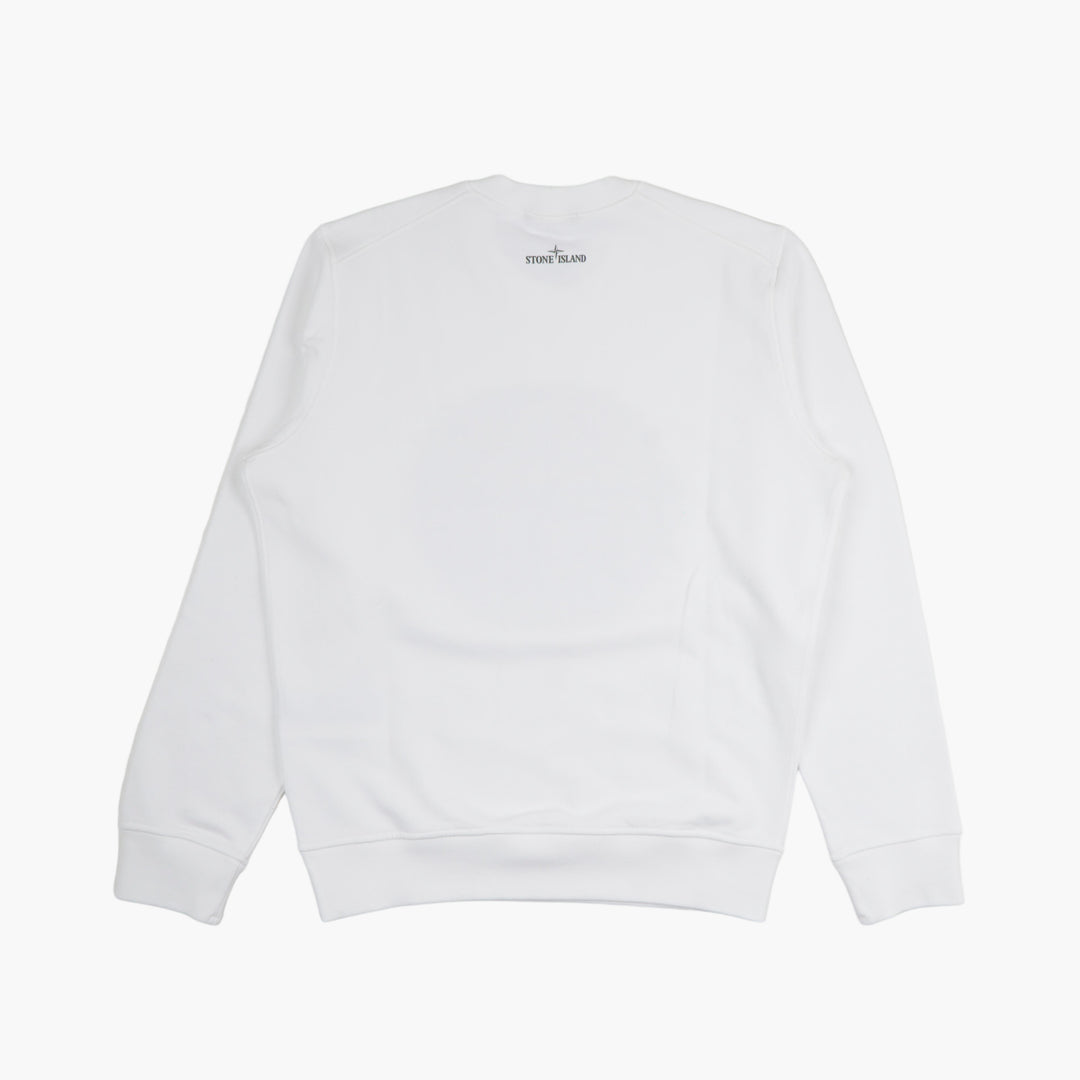 Stone Island White Sweatshirt - Iconic Design and Premium Quality