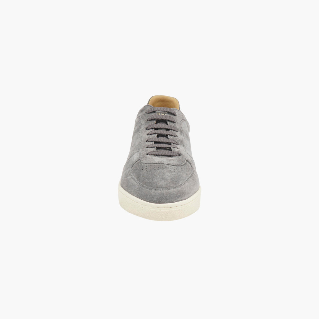 Brunello Cucinelli Grey Suede Sneakers with Leather Lining and Rubber Sole - Made in Italy