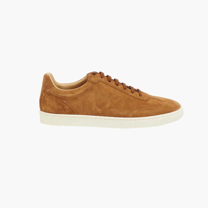 Sneakers in pelle scamosciata Brunello Cucinelli in marrone versatile - Made in Italy