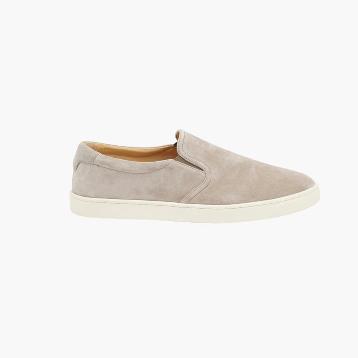 BRUNELLO CUCINELLI Sneakers Slip-On in Pelle Scamosciata Grigio - Made in Italy