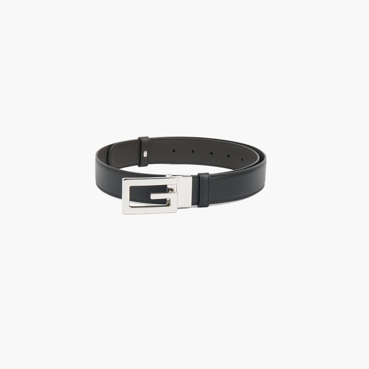 Gucci Logo Buckle Black Reversible belt