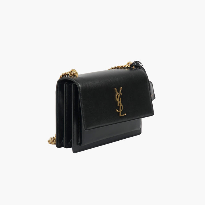 Borsa firmata SAINT LAURENT nera e oro