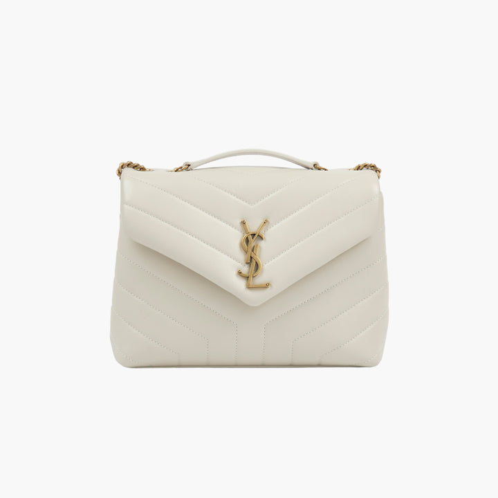 SAINT LAURENT Small White Lou Lou Bag