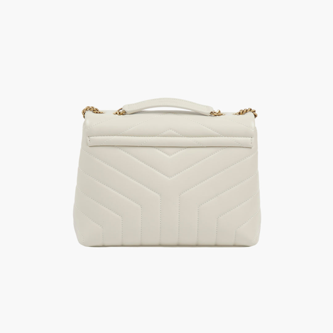 SAINT LAURENT Small White Lou Lou Bag