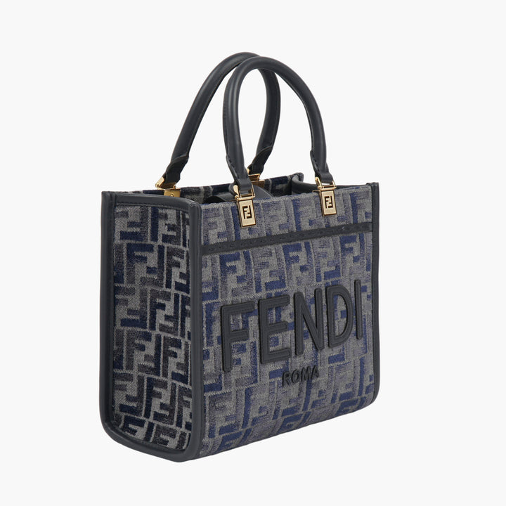 Fendi Denim-Gold Handbag