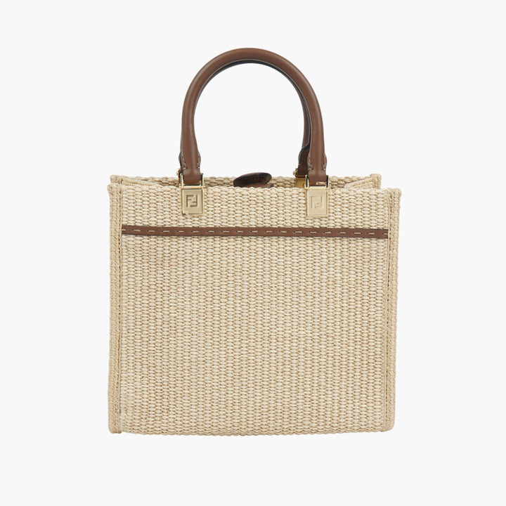 FENDI Small Sunshine Beige Tote Bag