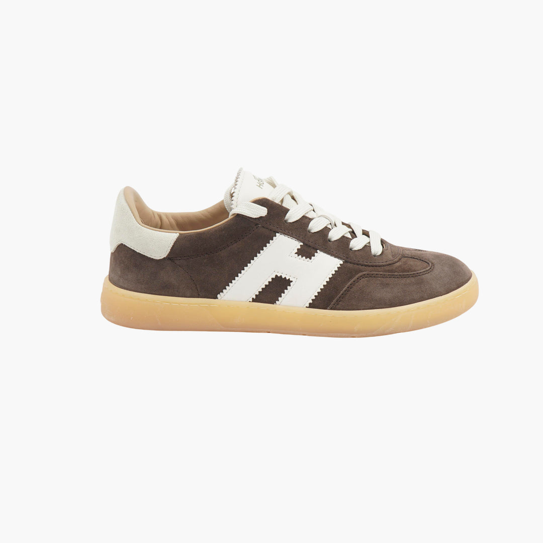 Sneakers Hogan in pelle marrone scuro