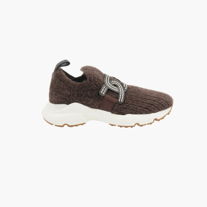 TOD'S Brown-White Leather Sneakers