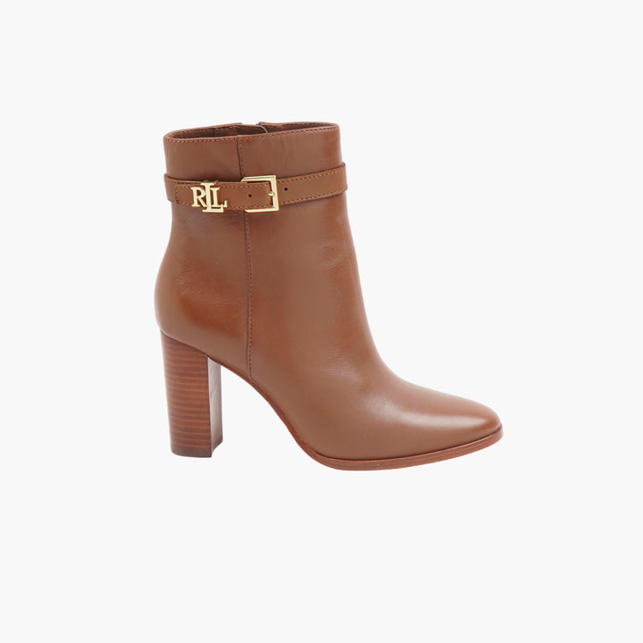 Polo Ralph Lauren Brown Gold Ankle Boots