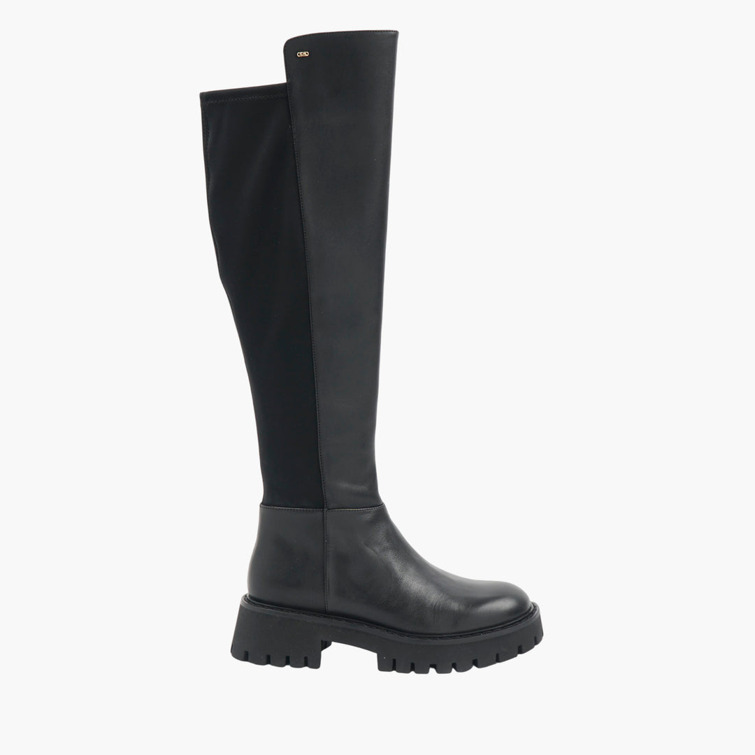 MICHAEL KORS Black Leather Ankle Boots