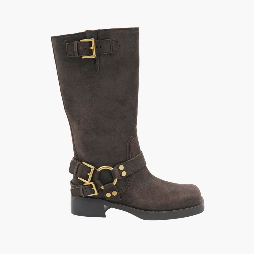 Michael Kors Crosby Suede Moto Boots