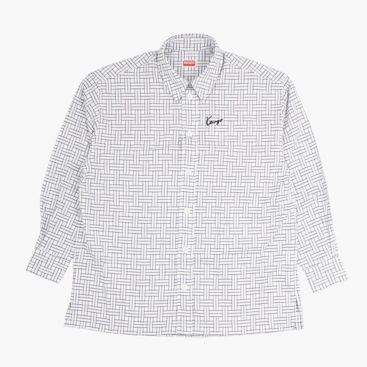 Kenzo Bianco Patterned Shirt