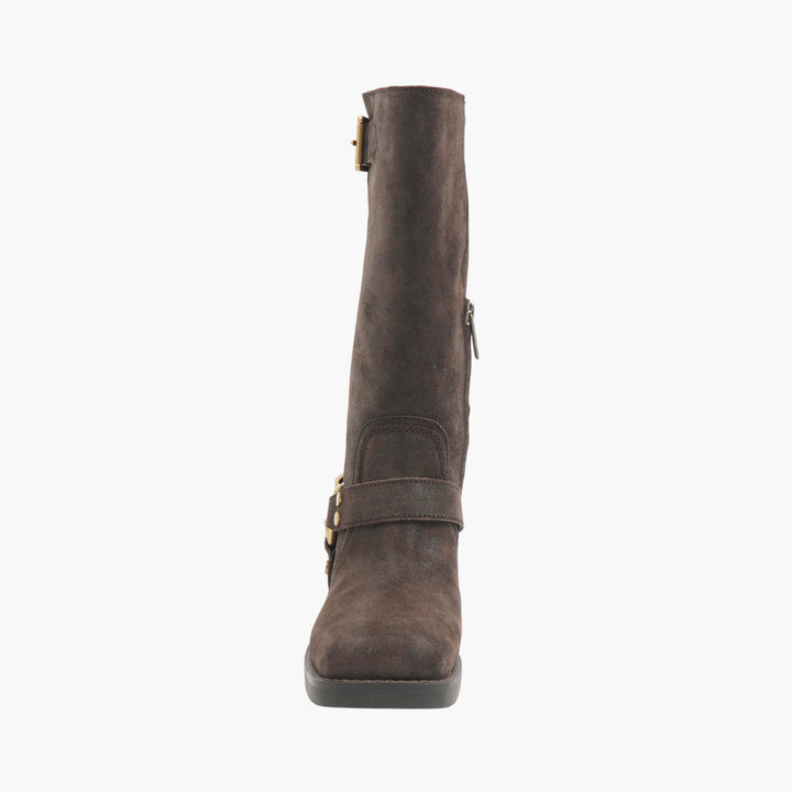 Michael Kors Crosby Suede Moto Boots