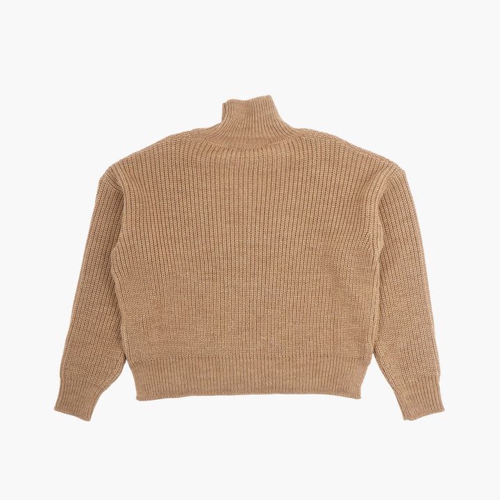 ERMANNO SCERVINO Beige-Grey Turtleneck Sweater