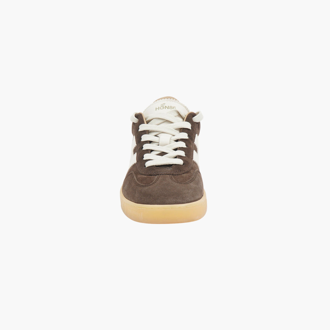 Sneakers Hogan in pelle marrone scuro