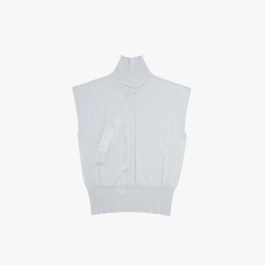 Rick Owens Blue turtleneck vest