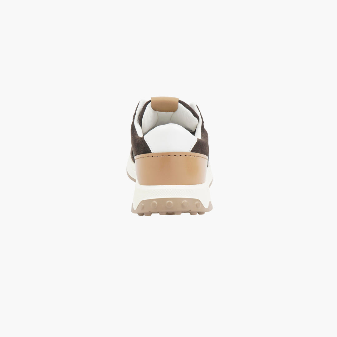 TOD'S Brown-White Leather Sneakers