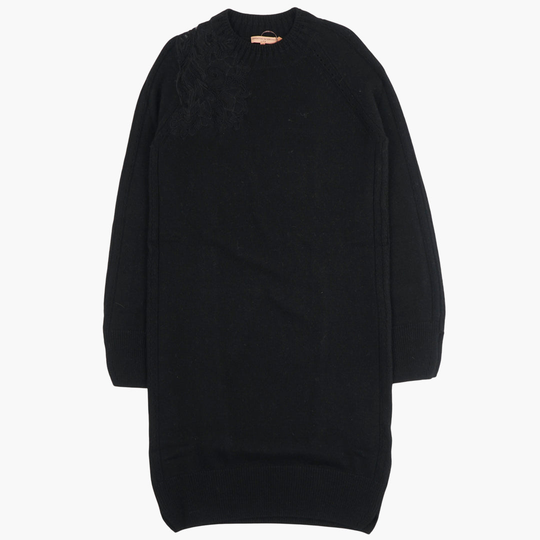 Ermanno Scervino Black Sweater with Detailing