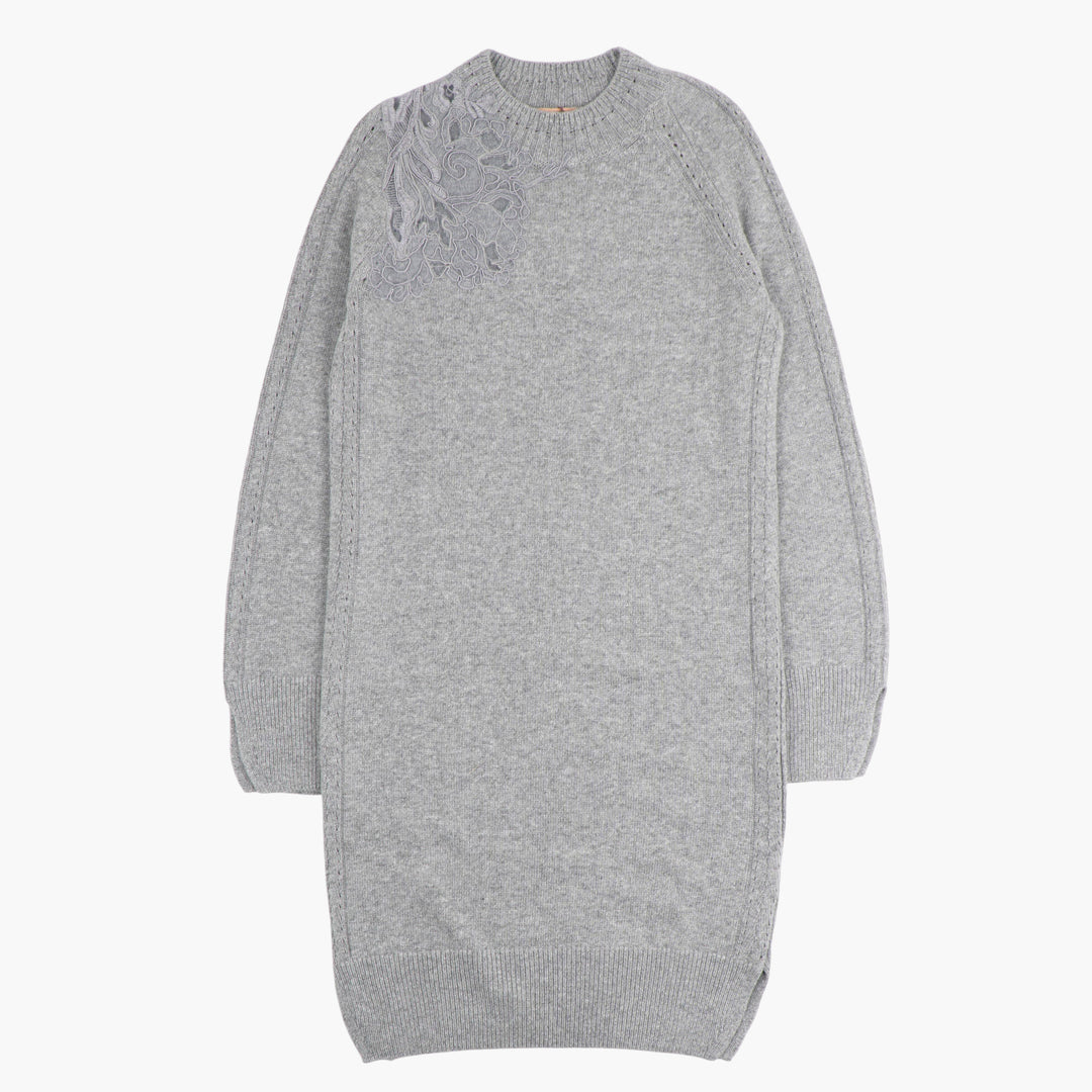 Ermanno Scervino Grey Sweater Dress