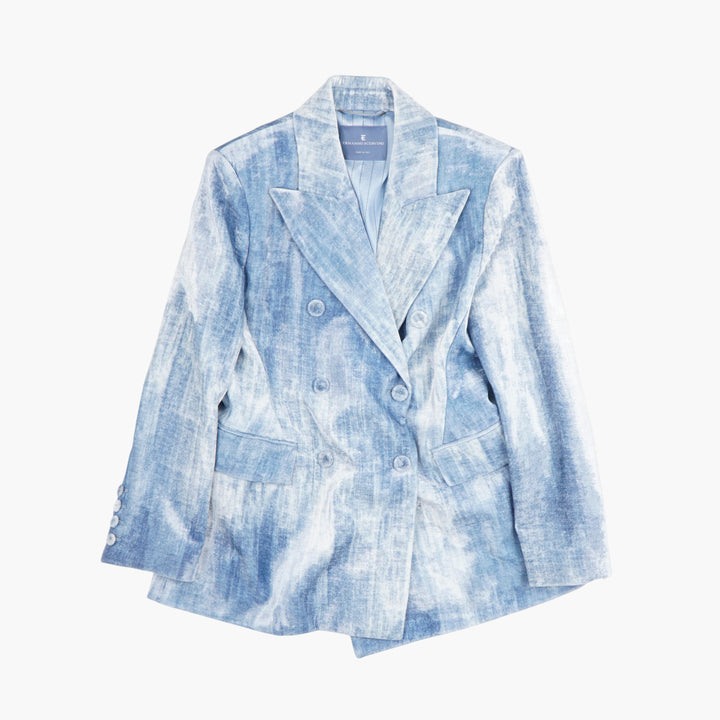 ERMANNO SCERVINO Blu Denim Effect Blazer