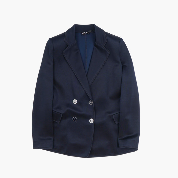 Giorgio Armani Navy Double-Breasted Blazer