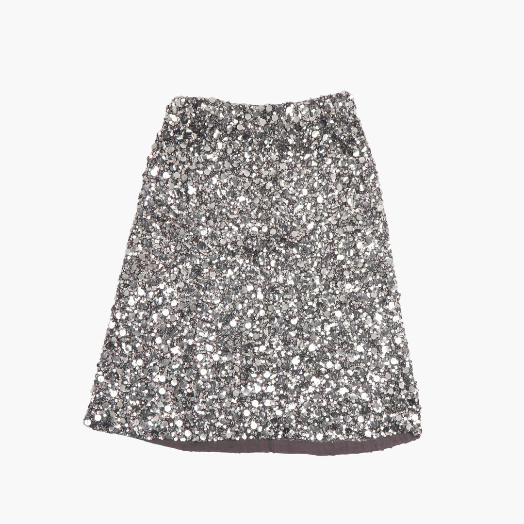 PAROSH Argento Sequin Skirt