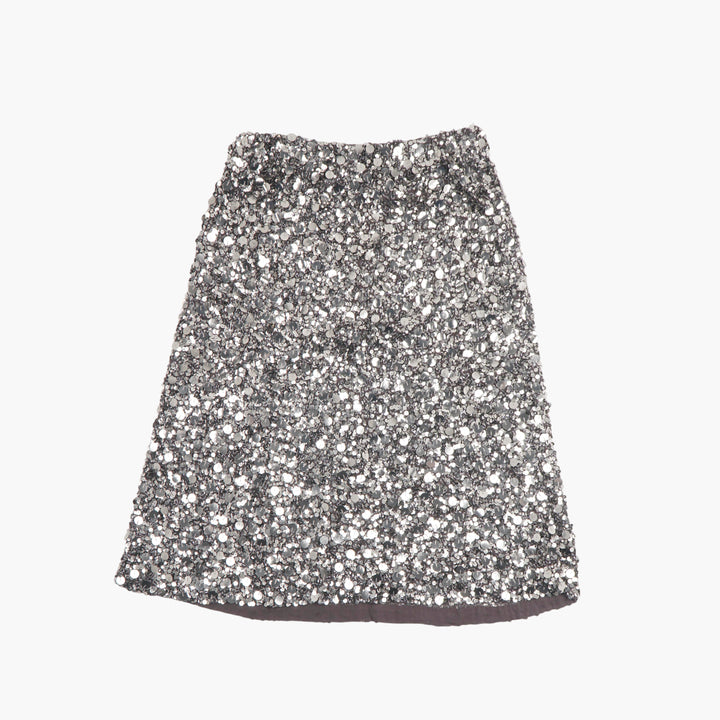 PAROSH Argento Sequin Skirt