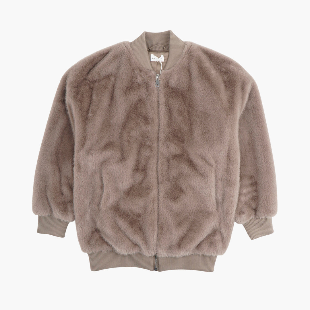 Parosh Beige Faux Fur Jacket