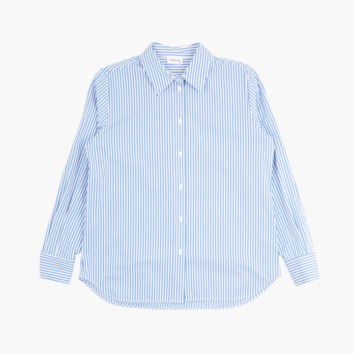 PAROSH White-Blue Striped Shirt