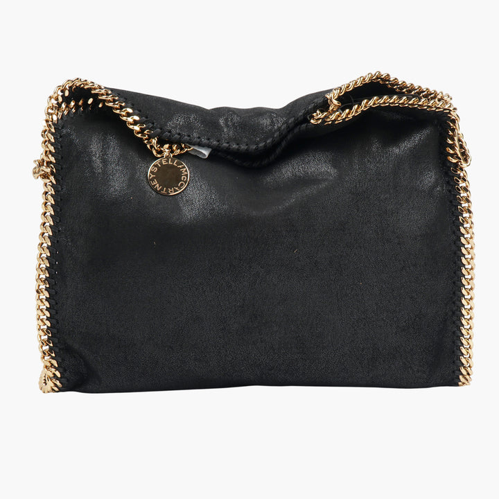 Borsa Stella McCartney in pelle vegana nera-oro