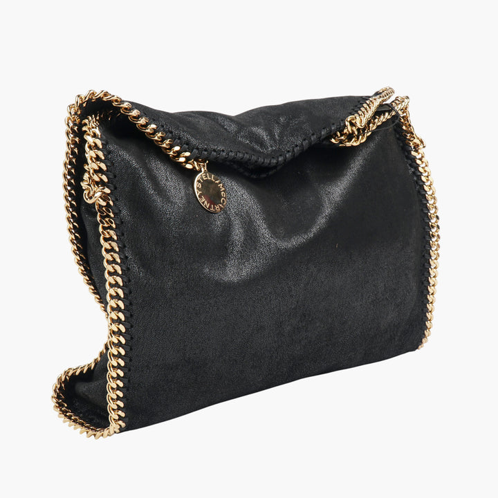 Borsa Stella McCartney in pelle vegana nera-oro